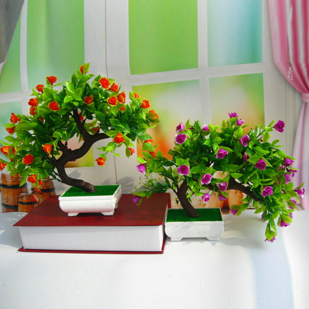 Beautiful Artificial Flower Potted Bonsai Stage Garden Wedding Home Party Decor 